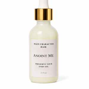 Anoint Me Preserve Your Ends Oil by Hair for Heirs in white dropper bottle.